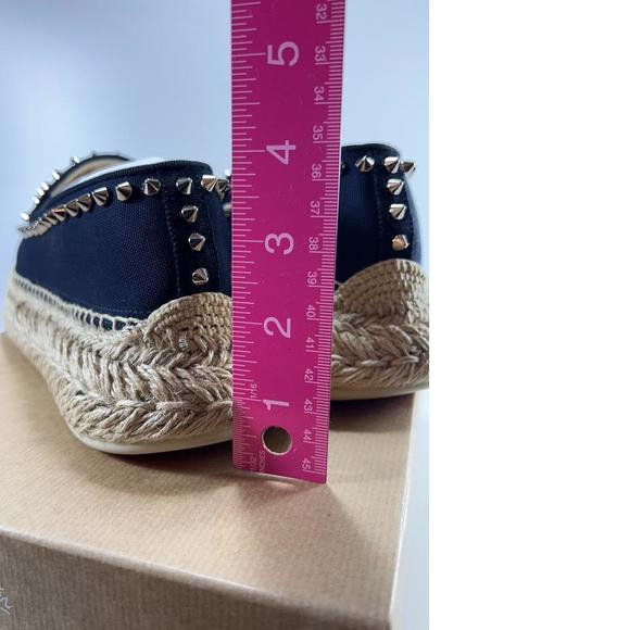 Espaboat WOMEN'S Navy Blue Spike Slip On Slides Shoes Espadrilles E163 - Picture 7 of 12